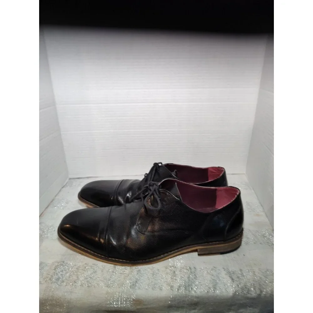 VINTAGE FOUNDRY CO. Men's Black‎ Leather Lace-Up Oxford Shoes SZ 10.5 VF1004-SE